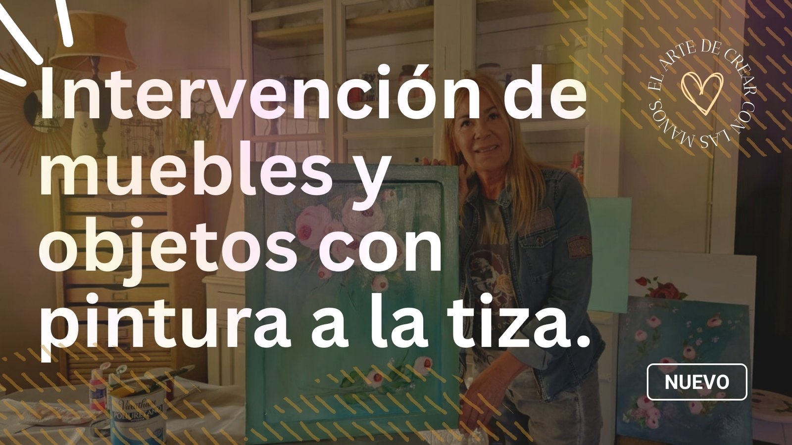 Intervención de muebles y objetos con pintura a la tiza.